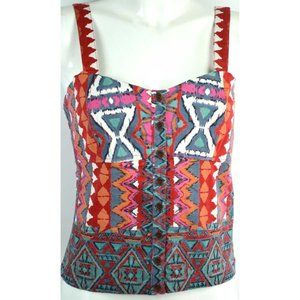 FULL TILT Corset Top Size LARGE L Multi Color Tank TILLY'S NWT